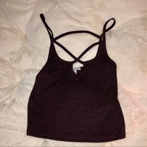 Charlotte Russe Maroon Crop Top